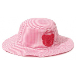 Хлопковая шляпа Moschino HAX013/LLE04 Шляпу в узкую розовую полоску сшили из