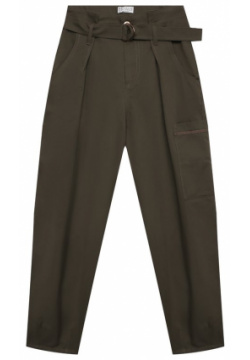 Хлопковые брюки Brunello Cucinelli B0F48P033A