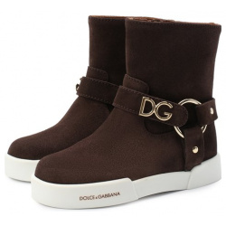 Замшевые ботинки Dolce & Gabbana D10990/AW997/24 28