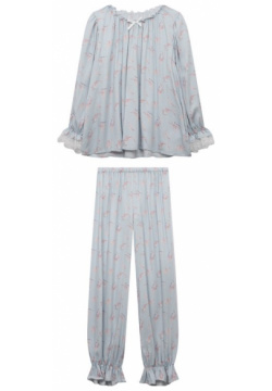 Пижама из вискозы Amiki Children GRACE Свободную пижаму пастельного голубого