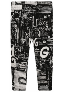 Хлопковые брюки Dolce & Gabbana L2JP5B/FSGX2 На создание графичного мотива DG