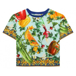 Хлопковая футболка Dolce & Gabbana L5JTHX/G7I0W/2 6