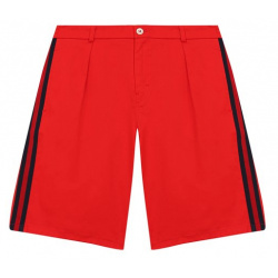 Хлопковые шорты Gucci 600269/XWAEW Для создания ярко красных шорт мастера марки