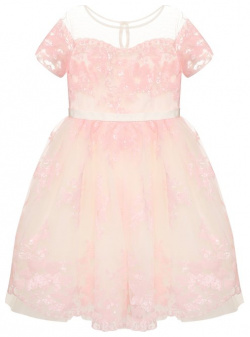 Платье Monnalisa 775902 Для пошива светло розового платья с пышным подолом и