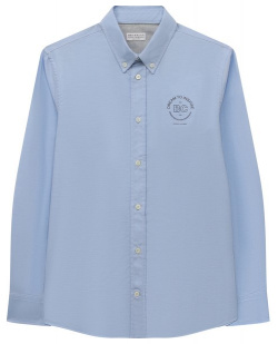 Хлопковая рубашка Brunello Cucinelli BS673C303C Для пошива голубой рубашки с