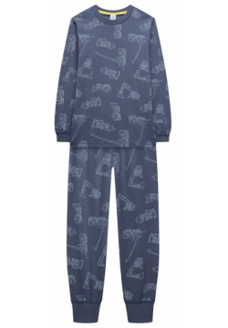 Хлопковая пижама Sanetta 232867 Синяя сделает сон максимально комфортным