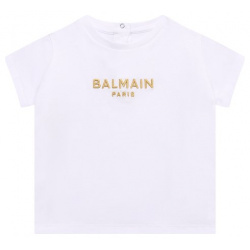 Хлопковая футболка Balmain BS8051