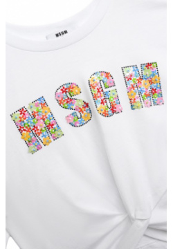 Хлопковая футболка MSGM kids MS029455