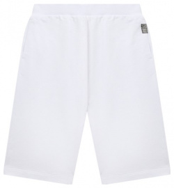 Хлопковые шорты Roberto Cavalli QJT242/CF050/12A 14A Белые с двумя