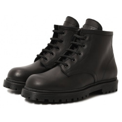 Кожаные ботинки Gallucci T00386AM Мастера марки сшили черные из гладкой