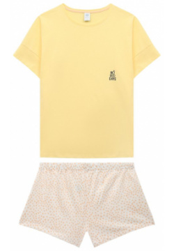 Хлопковая пижама Sanetta 245431 В желтой пижаме ребенку будет комфортно и во сне