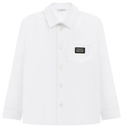 Хлопковая рубашка Dolce & Gabbana L43S75/FUEAJ/2 6 Кипенно белую рубашку с