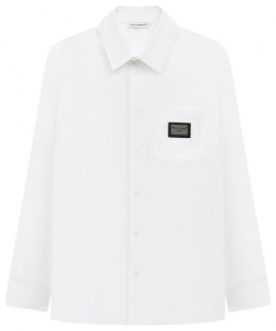Хлопковая рубашка Dolce & Gabbana L43S75/FUEAJ/8 14 Строгий дизайн белоснежной