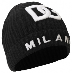 Шерстяная шапка Dolce & Gabbana LBKH96/JCVK6 Черную шапку бини выполнили