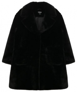Пальто ALBA Sasha Kim УТ 00001436 Черное с широкими лацканами и