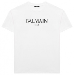 Хлопковая футболка Balmain BT8S21