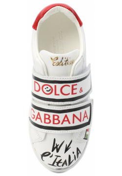 Кожаные кеды Dolce & Gabbana E10902/B6302/29 36
