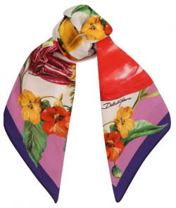 Хлопковый платок Dolce & Gabbana LB7A11/G7I4I Цветочный принт на этом