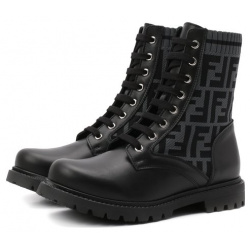 Кожаные ботинки Fendi JMR382/AEGP/32 39 Высокие черные — идеальная обувь