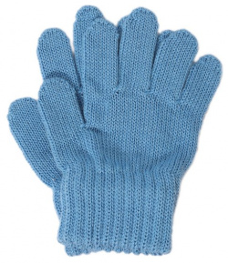 Шерстяные перчатки Catya 327543 Ярко голубые связали вручную из нежной