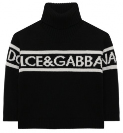 Шерстяной свитер Dolce & Gabbana L4KW77/JCVM5/8 14 Черно белый с высокой