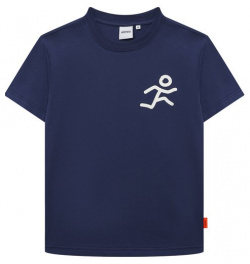 Хлопковая футболка Aspesi S23015TSM0126/10A 12A В синей футболке ребенку будет