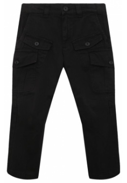Хлопковые брюки Diesel J01427/KXBIM Для пошива черных карго мастера марки