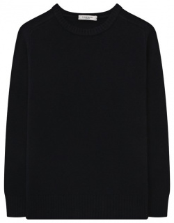 Шерстяной пуловер Paolo Pecora Milano PP3410/14A 16A Темно синий лаконичный