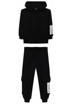 Комплект из худи и брюк Moschino HUK03J/LCA23/4A 8A Для пошива черного комплекта