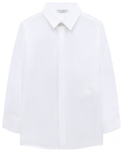 Хлопковая рубашка Dolce & Gabbana L43S91/FU5HW/2 6 Белоснежная