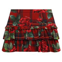 Хлопковая юбка Dolce & Gabbana L54I66/HS7MH/2 6 Для изготовления короткой