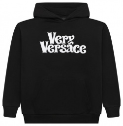 Хлопковое худи Versace 1007359/1A09002 Для создания с эластичными манжетами