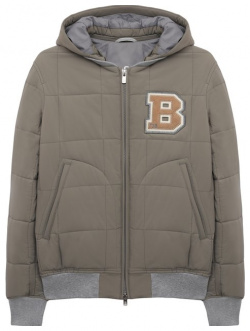 Утепленная куртка Brunello Cucinelli BM40BH009C цвета хаки украшена
