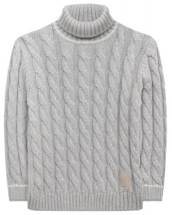 Шерстяной свитер Eleventy ET9P00/W0078/6 10 Серый с арановыми узорами