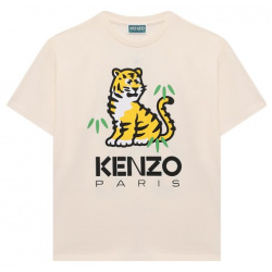 Хлопковая футболка Kenzo K25855/6Y 12Y