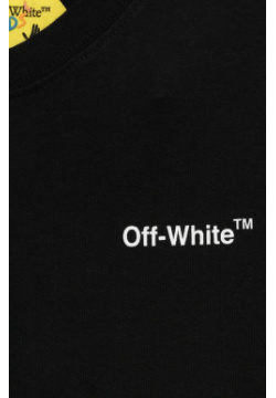 Хлопковая футболка Off White 0BAA005C99JER001