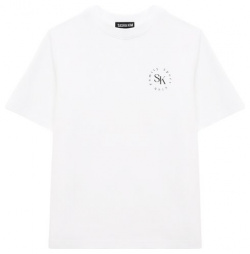 Хлопковая футболка Sasha Kim УТ 00001479 Белую футболку с короткими рукавами