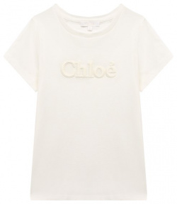 Хлопковая футболка Chloé C15E35/6A 12A