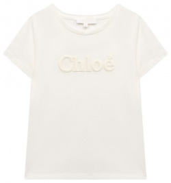Хлопковая футболка Chloé C15E35/2A 5A