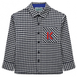 Рубашка из хлопка и вискозы Kenzo K55013/6Y 12Y