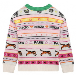 Хлопковый пуловер Kenzo K15683/3Y 5Y