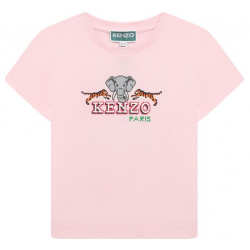 Хлопковая футболка Kenzo K15716/3Y 5Y