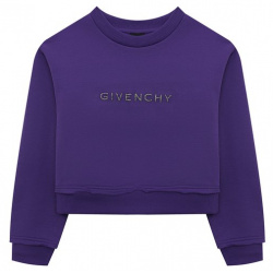 Хлопковый свитшот Givenchy H15346/6A 12A насыщенного фиолетового оттенка