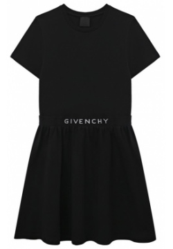 Хлопковое платье Givenchy H12331/12+/14 Черное напоминает комплект из
