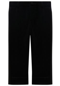 Бархатные брюки в пижамном стиле Gucci 516387/XBE24 Темно синие свободного