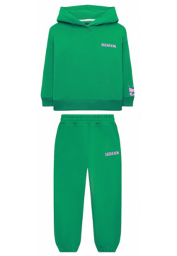 Комплект из худи и брюк Serena Sasha Kim УТ 00000628 В ярко зеленом костюме