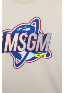 Хлопковая футболка MSGM kids F3MSJBTH163