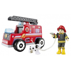 Игровой набор Пожарная машина с водителем Hape E3024_HP