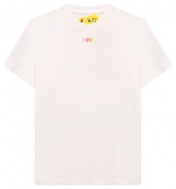 Хлопковая футболка Off White 0GAA001S24JER014/4 10