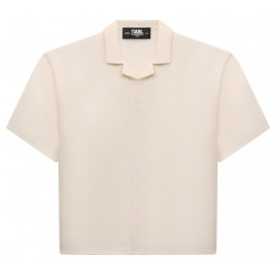 Рубашка Karl Lagerfeld Kids Z30058 Лаконичную кремовую рубашку делает более